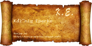 Kőnig Eperke névjegykártya